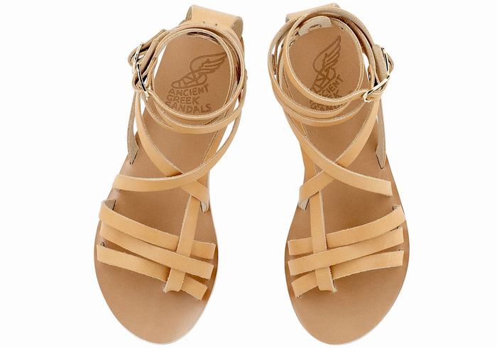 Sandales De Gladiateur Ancient Greek Sandals Satira Leather   | YJY-3419828